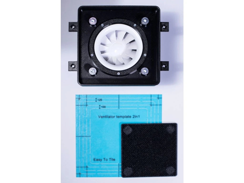 Ukryty System Wentylatora EasyToTile Zestaw Kompletny 100 mm (z wentylatorem)
