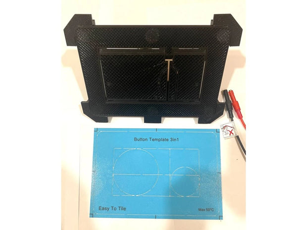 Ukryty przycisk spłukujący WC EasyToTile – Villeroy & Boch / Vigour / Conel (Zaokrąglona krawędź, wycięcie 3 w 1)