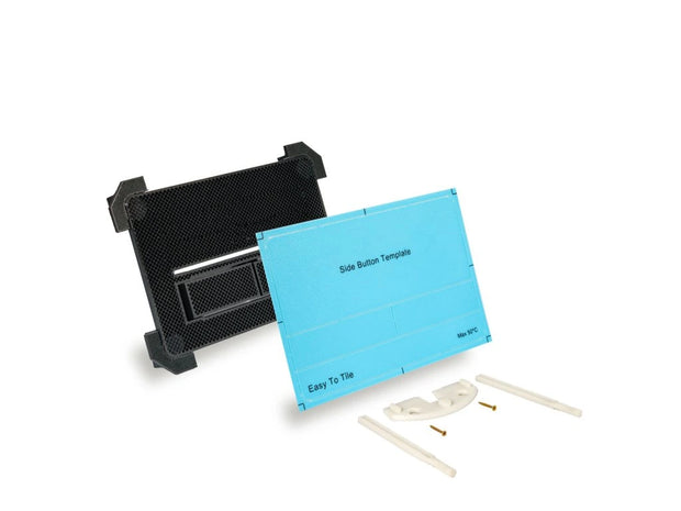 Ukryty przycisk spłukujący WC EasyToTile – Geberit Sigma BOCZNY (z szablonem montażowym)