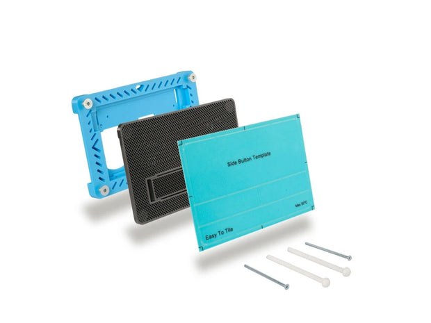 Ukryty przycisk spłukujący WC EasyToTile – TECE SIDE (z szablonem montażowym)