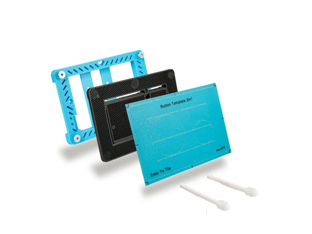 Ukryty przycisk spłukujący WC EasyToTile – Geberit Delta Okrągły Brzeg (3-w-1 Otwór)