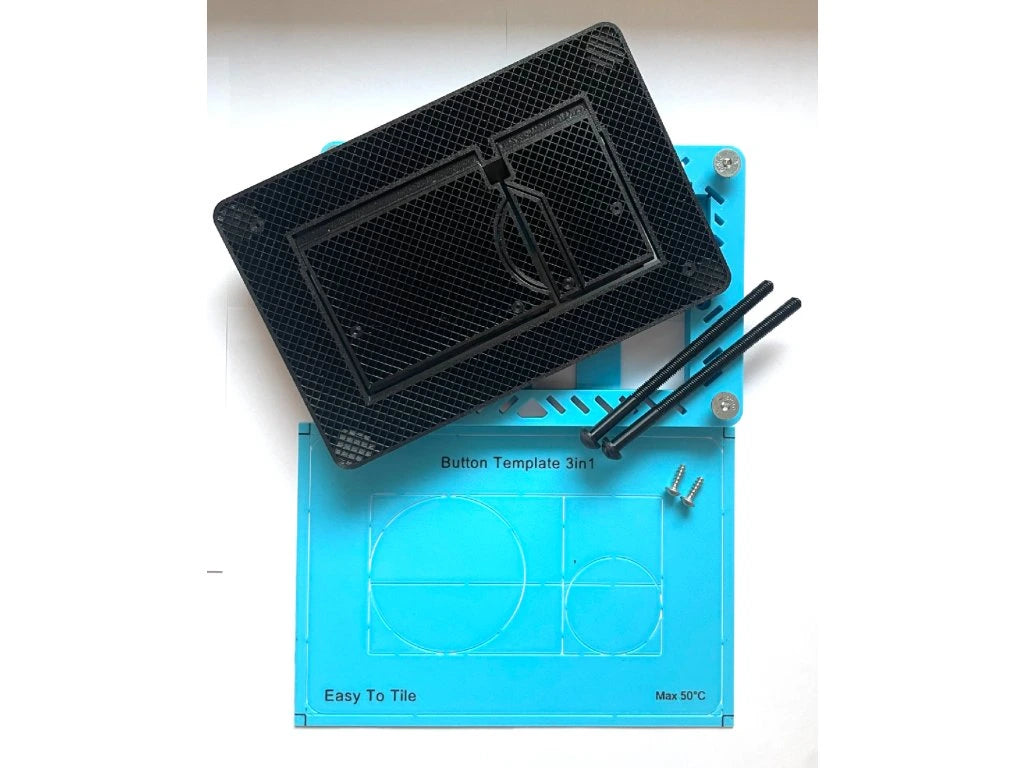 Ukryty przycisk spłukujący WC EasyToTile – Geberit Delta Okrągły Brzeg (3-w-1 Otwór)