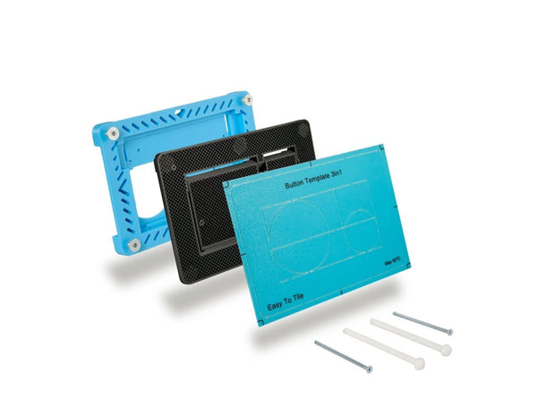 Ukryty przycisk spłukujący WC EasyToTile – TECE (3-w-1 wycięcie)