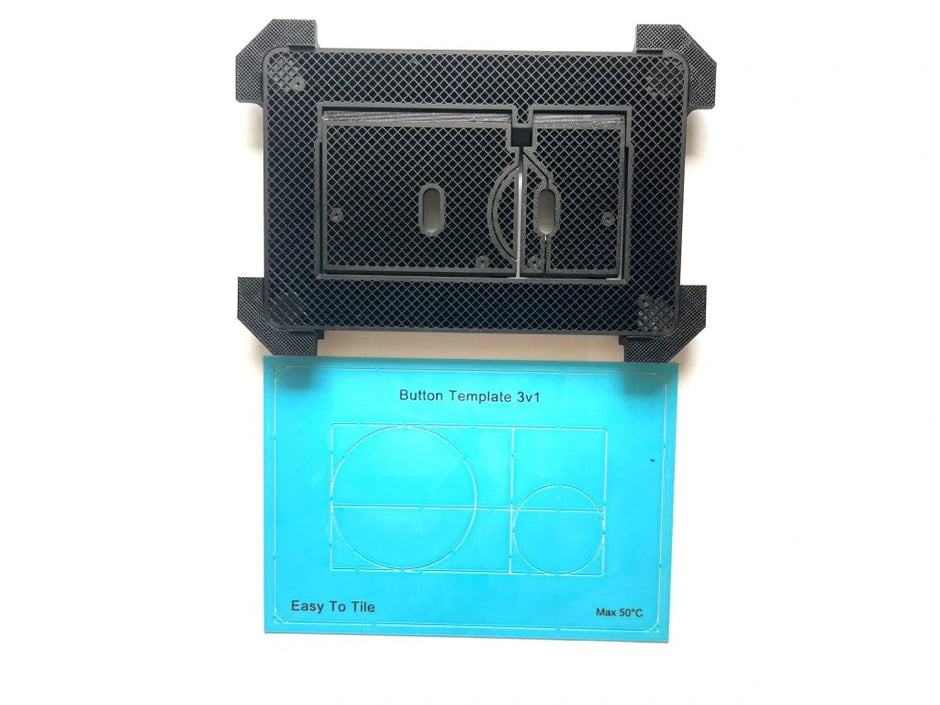 Ukryty przycisk spłukujący WC EasyToTile – TECE Okrągły Brzeg (3-w-1 Wycięcie)