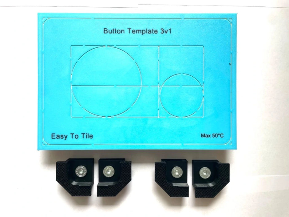 Ukryty przycisk spłukujący WC EasyToTile – TECE Okrągły Brzeg (3-w-1 Wycięcie)
