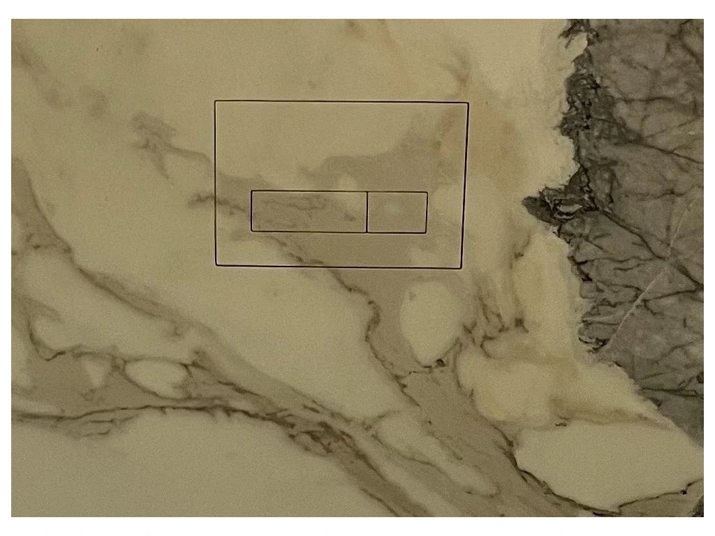 Ukryty przycisk spłukujący WC EasyToTile – TECE Okrągły Brzeg (3-w-1 Wycięcie)