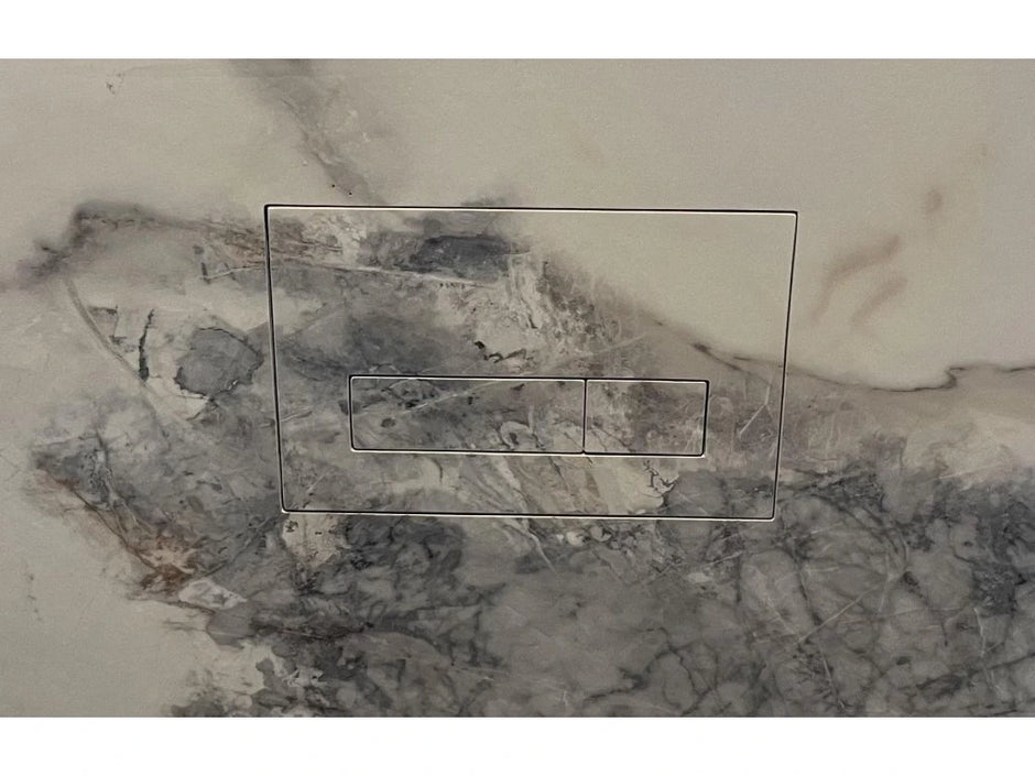 Ukryty przycisk spłukujący WC EasyToTile – TECE Okrągły Brzeg (3-w-1 Wycięcie)