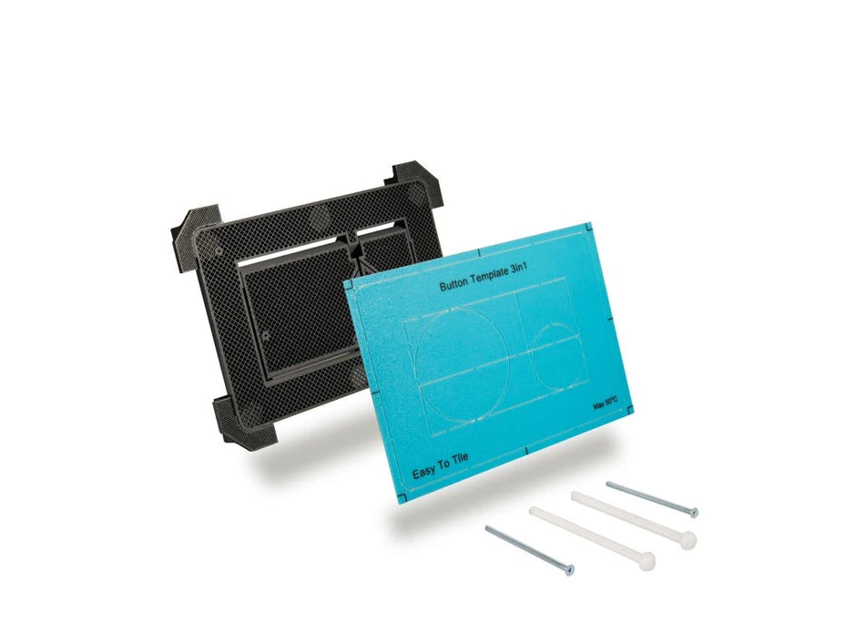 Ukryty przycisk spłukujący WC EasyToTile – TECE Okrągły Brzeg (3-w-1 Wycięcie)