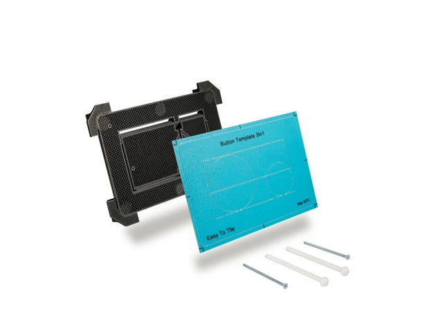 Ukryty przycisk spłukujący WC EasyToTile – TECE Okrągły Brzeg (3-w-1 Wycięcie)