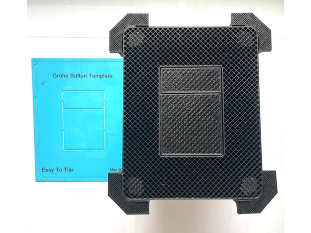 Ukryty przycisk spłukujący WC EasyToTile – Grohe Okrągły Brzeg (z Szablonem Montażowym)