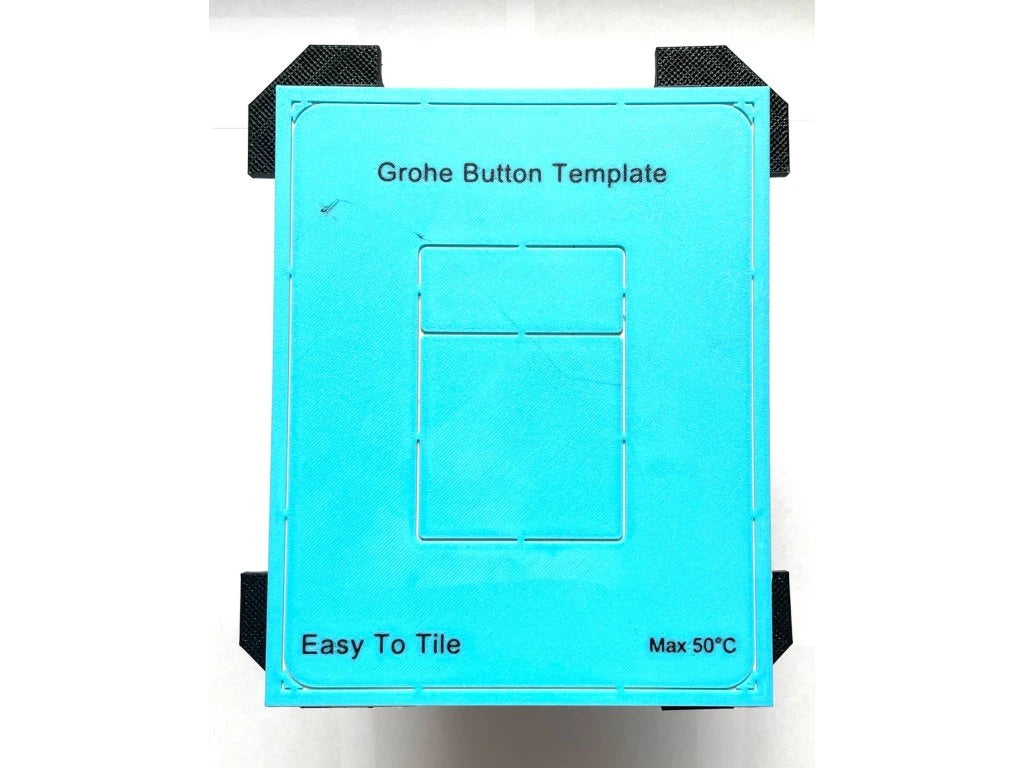 Ukryty przycisk spłukujący WC EasyToTile – Grohe Okrągły Brzeg (z Szablonem Montażowym)