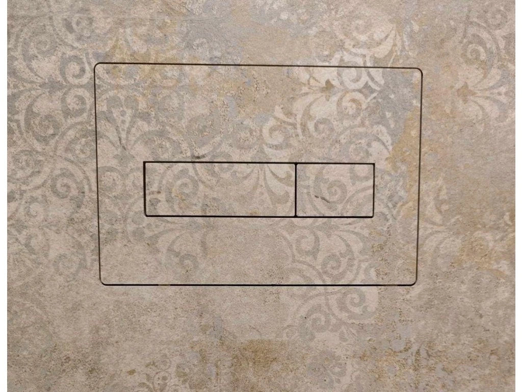 Ukryty przycisk spłukujący WC EasyToTile – Pucci (3-w-1 wycięcie)