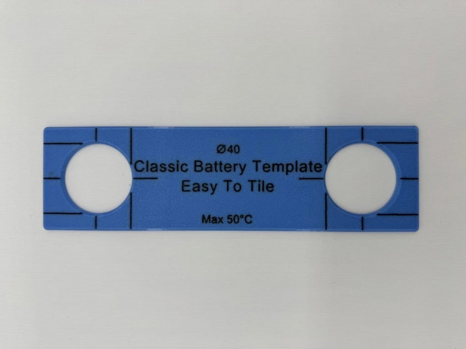 Шаблон кнопки смыва унитаза EasyToTile – Classic Battery (6 × 21,5 см)
