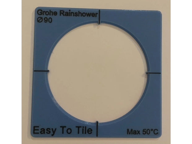 Szablon montażowy systemu prysznicowego EasyToTile – Grohe RainShower (12 × 12 cm)