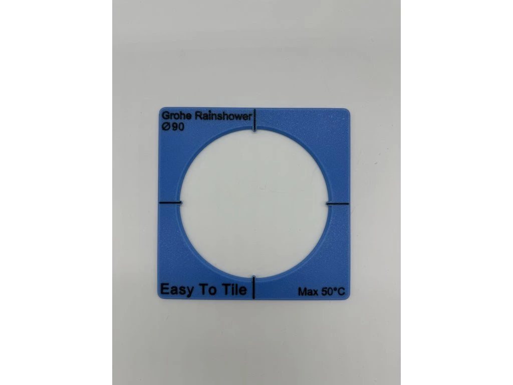 Szablon montażowy systemu prysznicowego EasyToTile – Grohe RainShower (12 × 12 cm)