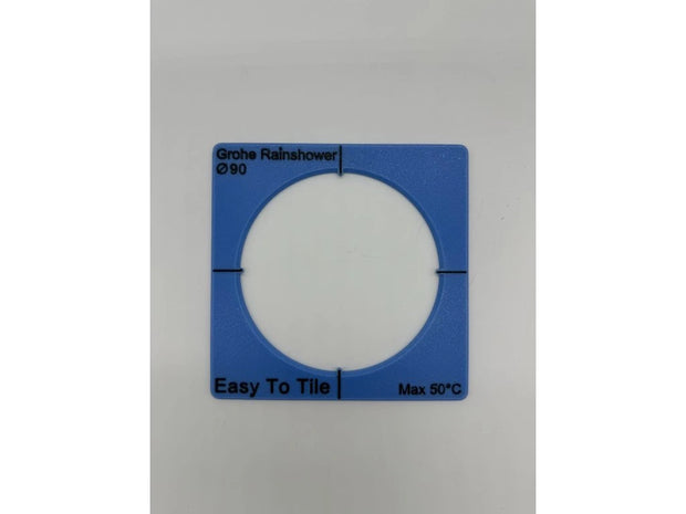 Szablon montażowy systemu prysznicowego EasyToTile – Grohe RainShower (12 × 12 cm)