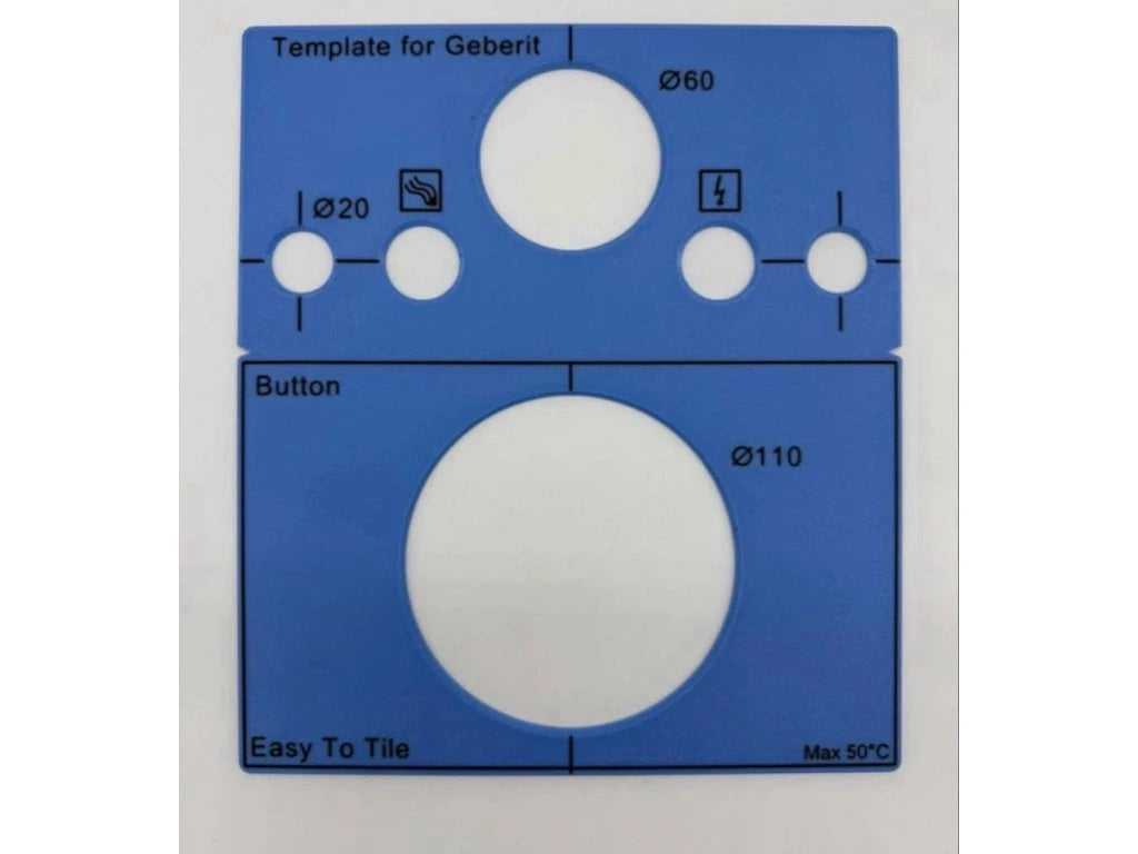 Шаблон для установки панели смыва унитаза EasyToTile – Geberit / Classic Geberit (22 × 25 см)