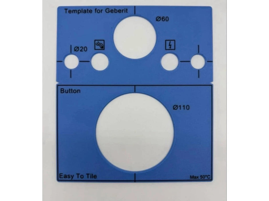 Шаблон для установки панели смыва унитаза EasyToTile – Geberit / Classic Geberit (22 × 25 см)